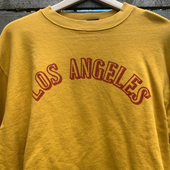 Mustard Cropped Los Angeles Crew Neck Day Brand - Picture 6 of 9